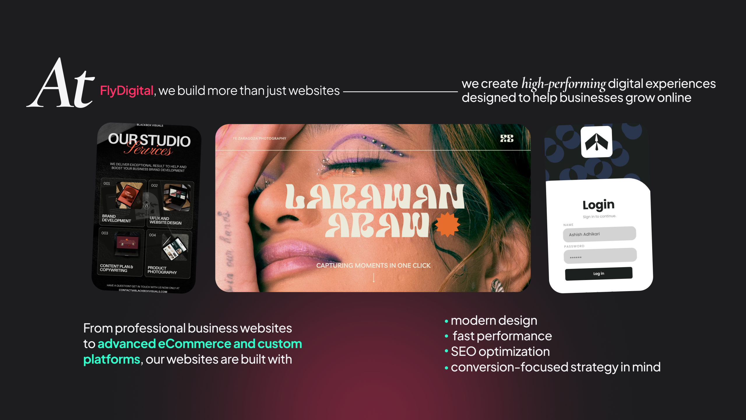 Fly Digital Website Package Info