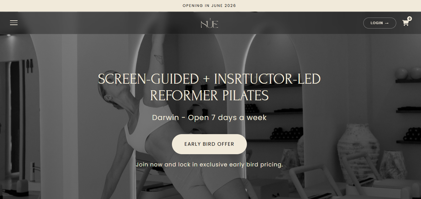 NUE a custom Website Mockup of fly digital